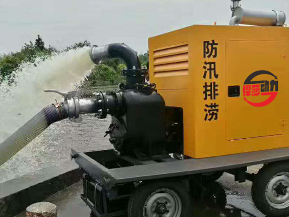 甘肃通渭县水务采购悍莎动力500立方移动泵车